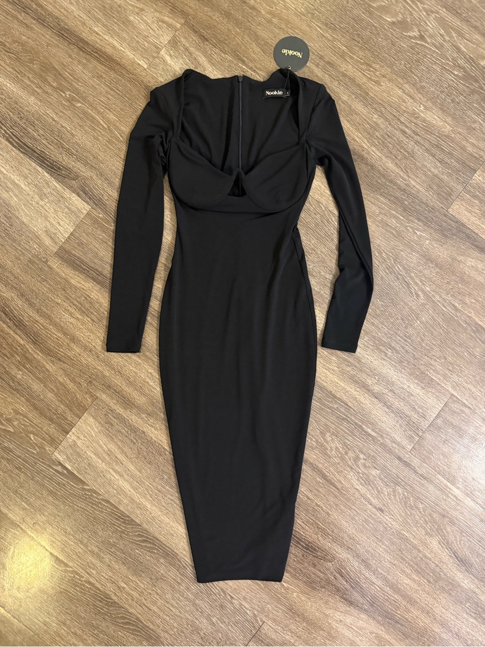 NWT Nookie long sleeve midi black dress size M NEW